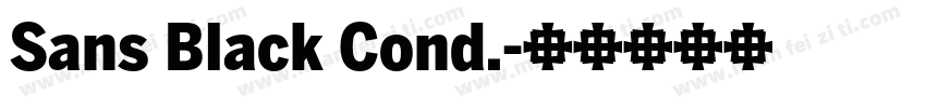 Sans Black Cond.字体转换